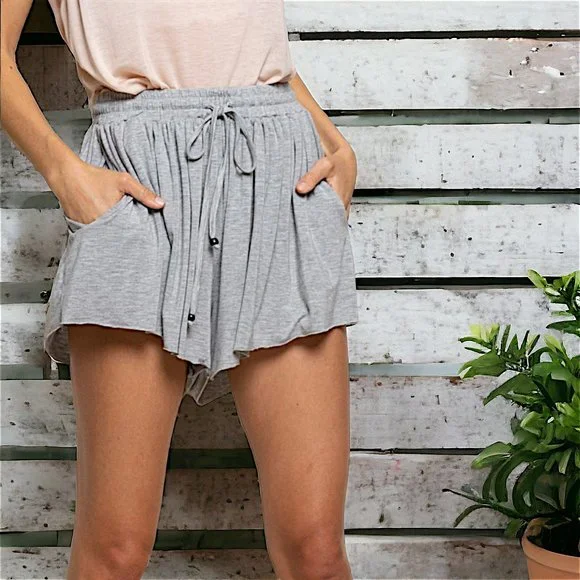 Burgundy Drawstring Jersey Shorts- POL - Picture 9 of 11